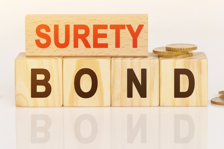 Surety Bond on wooden blocks